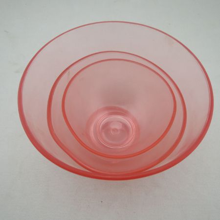 橡膠碗透明 粉色